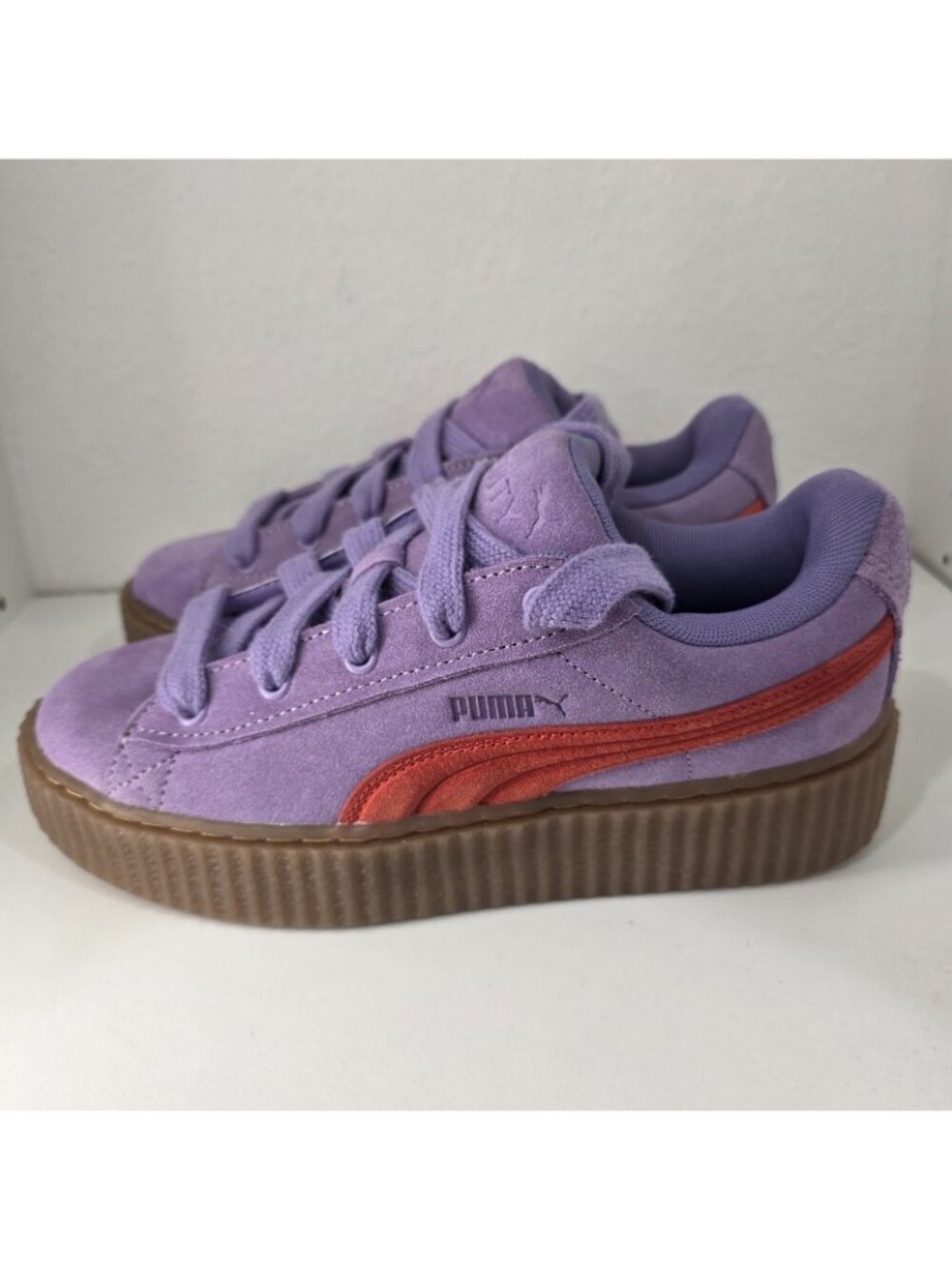 PUMA Rihanna X Fenty Creeper Phatty Lavender Red Shoes Sneakers NEW Womens 7.5 - Picture 6 of 11